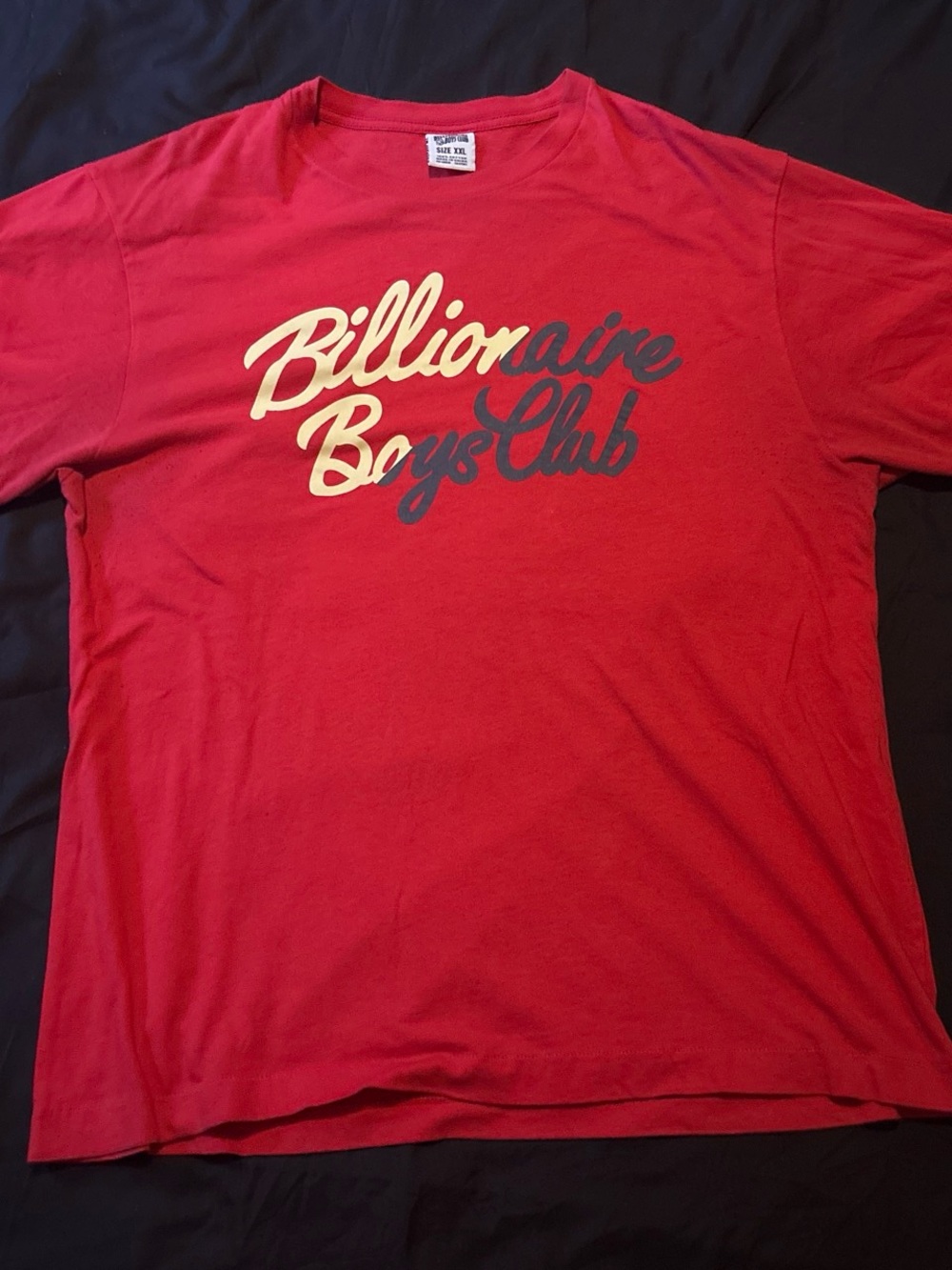 Rare Billionaire Boys Club (BBC) Flip Script Graphic T-Shirt - Red - Men's XXL